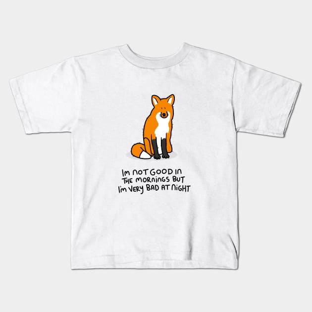Grumpy Fox Kids T-Shirt by grumpyanimals